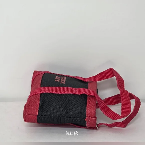 Trader Joe's Micro Tote With Reusable Grocery Bag *Red/Black* NWOT - Picture 4 of 7